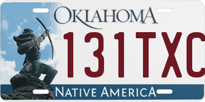 OK license plate 131TXC