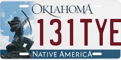 OK license plate 131TYE