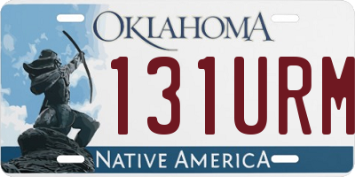 OK license plate 131URM