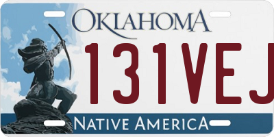 OK license plate 131VEJ