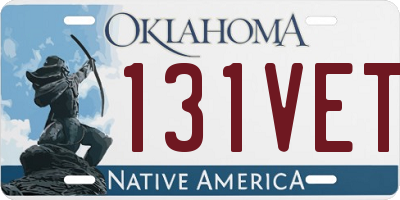 OK license plate 131VET