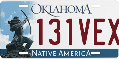 OK license plate 131VEX