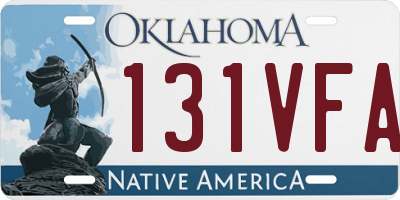 OK license plate 131VFA