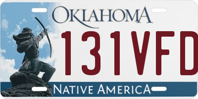 OK license plate 131VFD