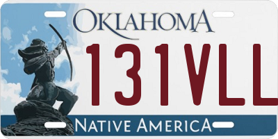 OK license plate 131VLL