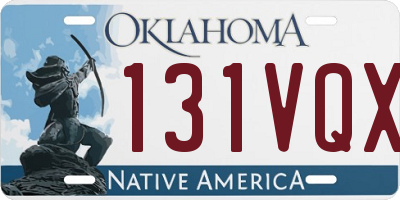 OK license plate 131VQX