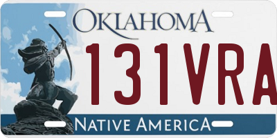 OK license plate 131VRA