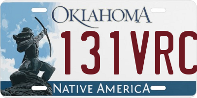 OK license plate 131VRC