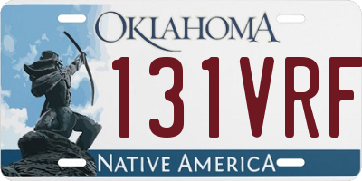 OK license plate 131VRF