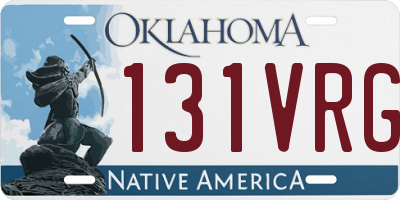 OK license plate 131VRG