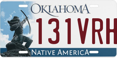 OK license plate 131VRH