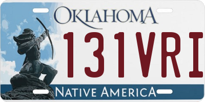 OK license plate 131VRI