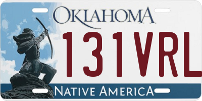 OK license plate 131VRL
