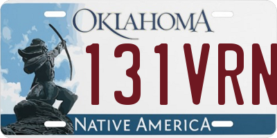 OK license plate 131VRN