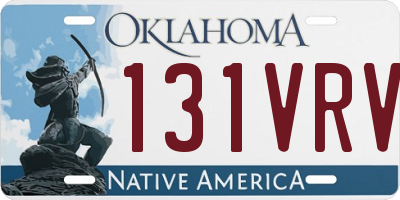 OK license plate 131VRV