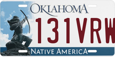 OK license plate 131VRW