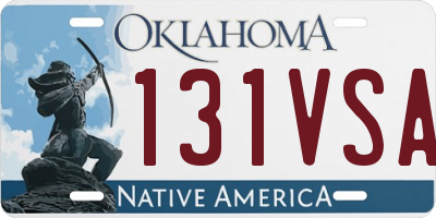 OK license plate 131VSA