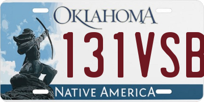 OK license plate 131VSB