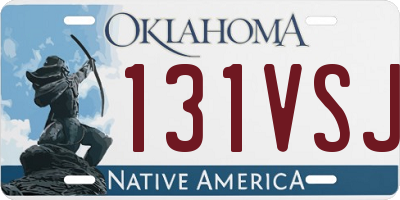 OK license plate 131VSJ
