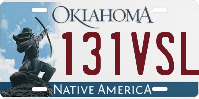 OK license plate 131VSL