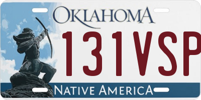 OK license plate 131VSP