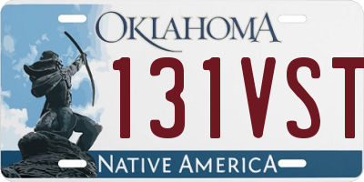 OK license plate 131VST