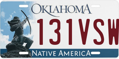 OK license plate 131VSW