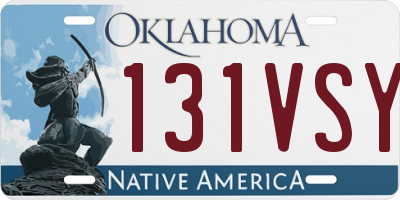 OK license plate 131VSY