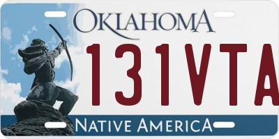 OK license plate 131VTA