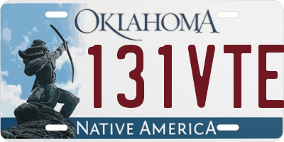 OK license plate 131VTE