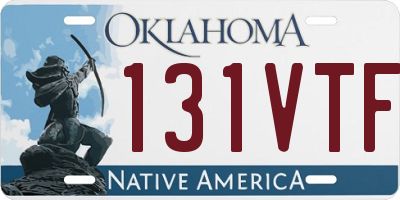 OK license plate 131VTF