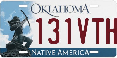 OK license plate 131VTH