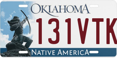 OK license plate 131VTK