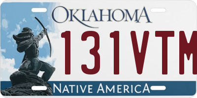 OK license plate 131VTM