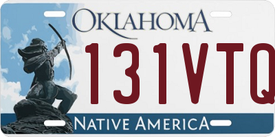 OK license plate 131VTQ