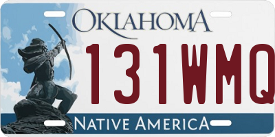 OK license plate 131WMQ