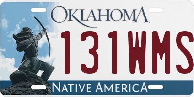 OK license plate 131WMS