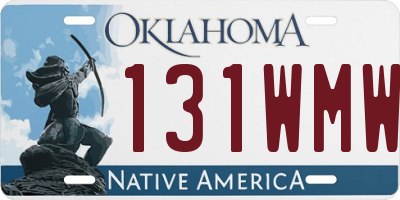 OK license plate 131WMW