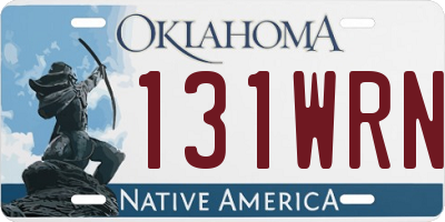 OK license plate 131WRN