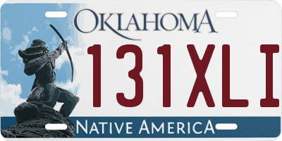 OK license plate 131XLI