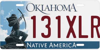 OK license plate 131XLR