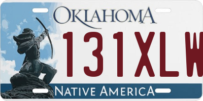 OK license plate 131XLW