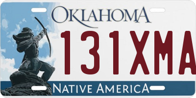 OK license plate 131XMA