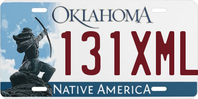 OK license plate 131XML