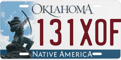 OK license plate 131XOF