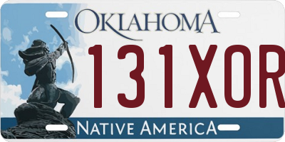 OK license plate 131XOR