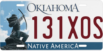 OK license plate 131XOS