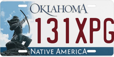 OK license plate 131XPG