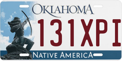 OK license plate 131XPI