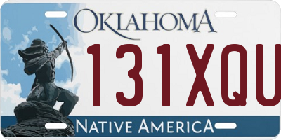 OK license plate 131XQU